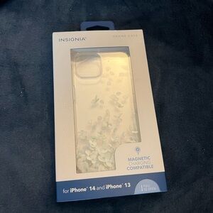 Clear Floral Phone Case for iPhone 14 and iPhone 13 - NWT